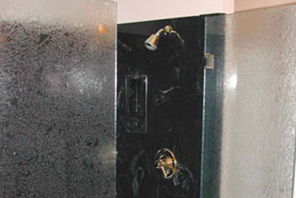 Dark Shower Door Panel