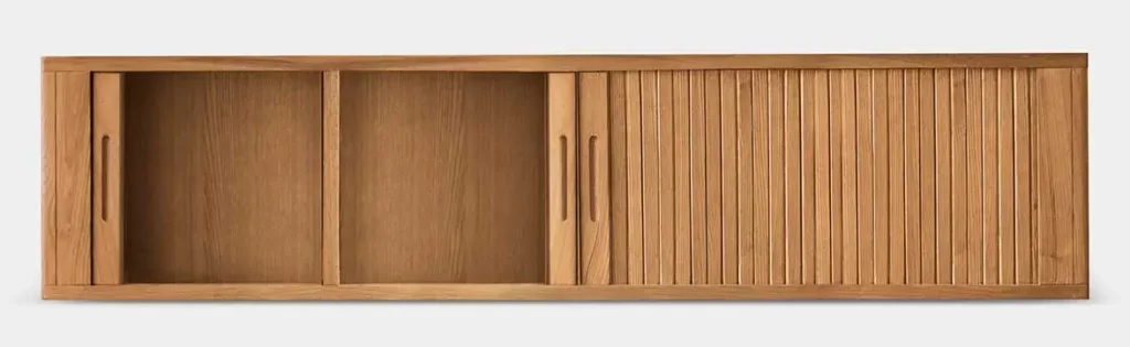 slim cabinet with sliding doors