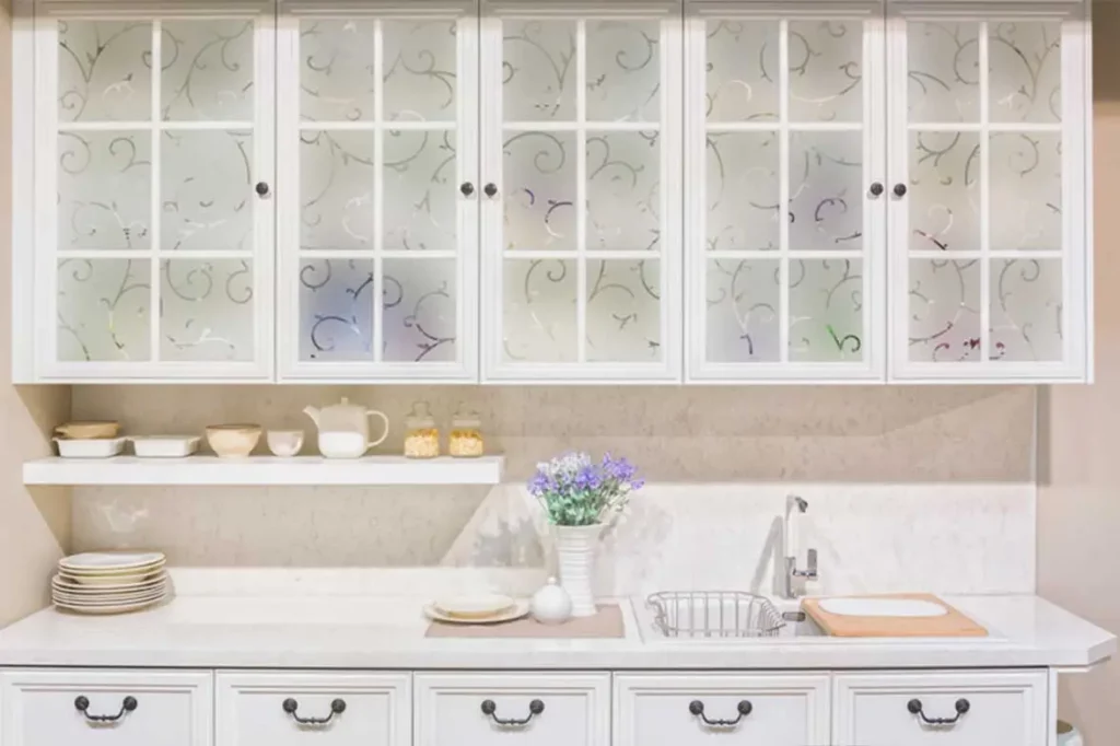 glass upper cabinets