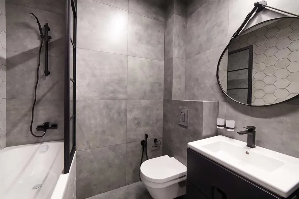 bathroom ideas with black faucets