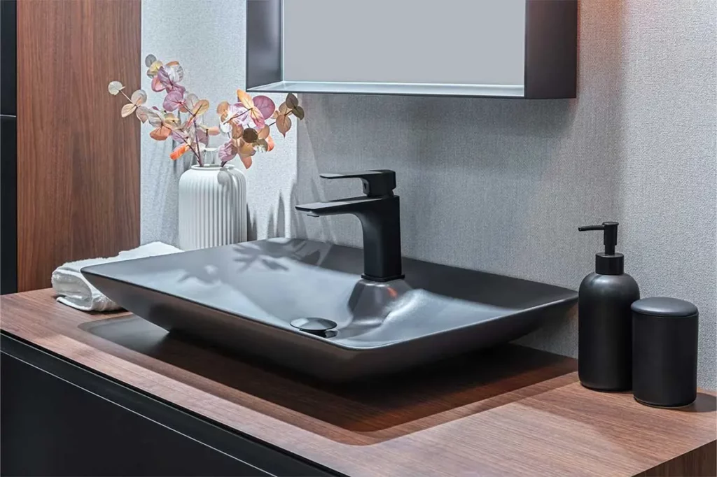 black faucets for bathrooms